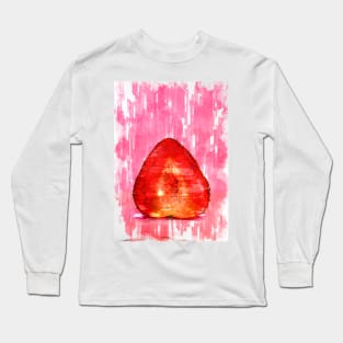 Juicy Half Cut Strawberry - For Fruit Lovers. Long Sleeve T-Shirt